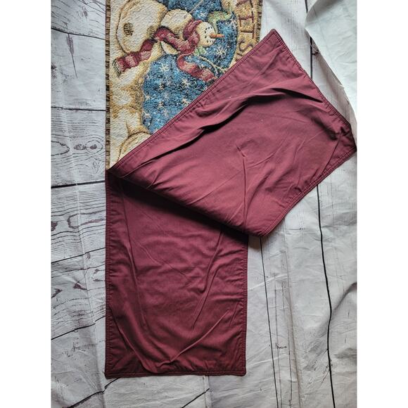 Snowman Winter Tapestry Table Runner Let it Snow Holiday 68x12 - Picture 7 of 7